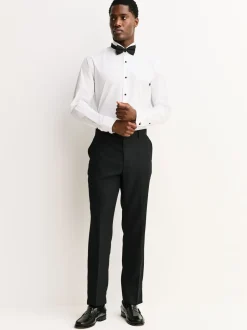 Formele Broek|Smokings En Feestkleding*Next Zwart - Tailored fit - Smokingpantalon met biesdetail en textuur