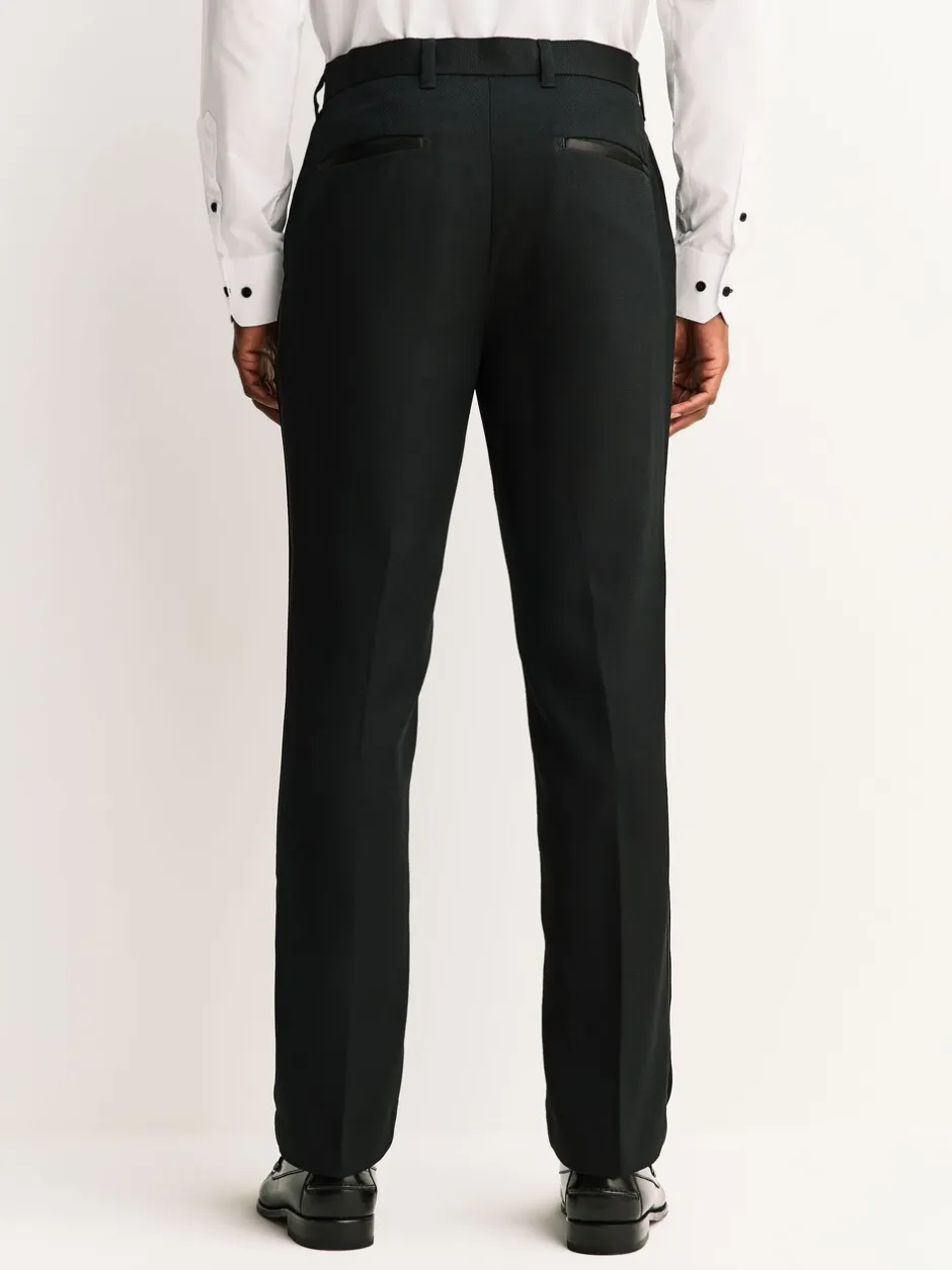 Formele Broek|Smokings En Feestkleding*Next Zwart - Tailored fit - Smokingpantalon met biesdetail en textuur