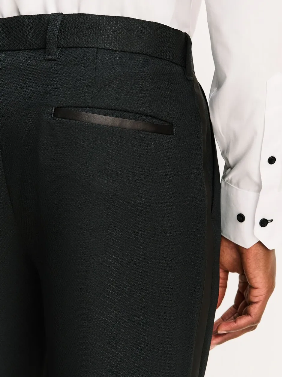 Formele Broek|Smokings En Feestkleding*Next Zwart - Tailored fit - Smokingpantalon met biesdetail en textuur