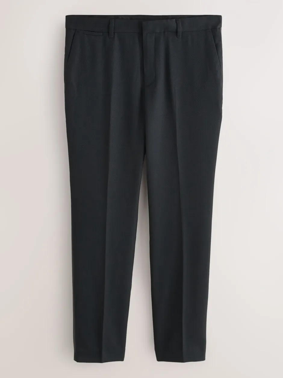 Formele Broek|Smokings En Feestkleding*Next Zwart - Tailored fit - Smokingpantalon met biesdetail en textuur