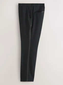 Formele Broek|Smokings En Feestkleding*Next Zwart - Tailored fit - Smokingpantalon met biesdetail en textuur