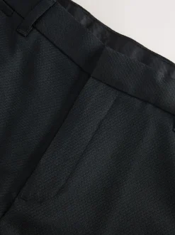 Formele Broek|Smokings En Feestkleding*Next Zwart - Tailored fit - Smokingpantalon met biesdetail en textuur