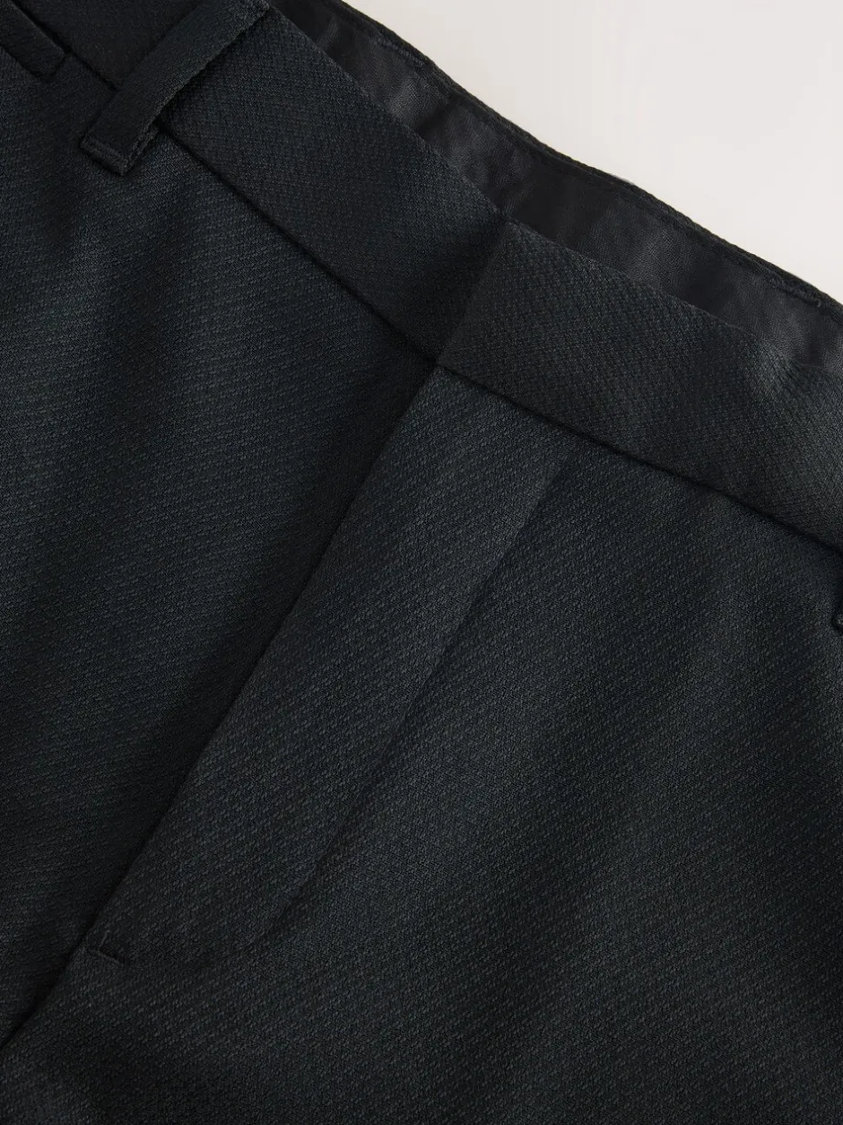 Formele Broek|Smokings En Feestkleding*Next Zwart - Tailored fit - Smokingpantalon met biesdetail en textuur