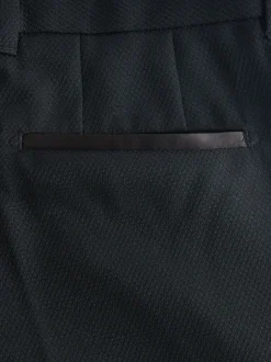 Formele Broek|Smokings En Feestkleding*Next Zwart - Tailored fit - Smokingpantalon met biesdetail en textuur