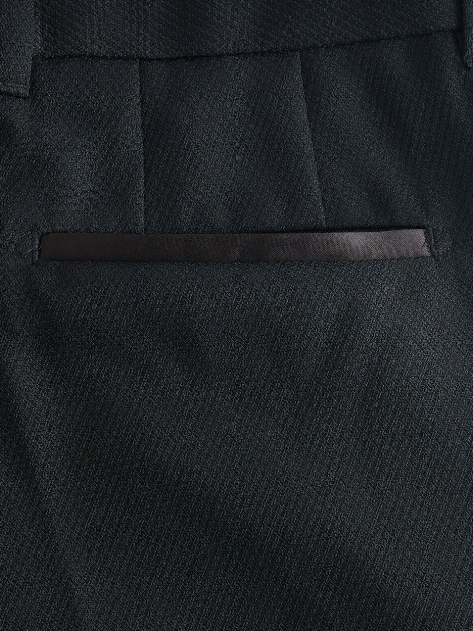 Formele Broek|Smokings En Feestkleding*Next Zwart - Tailored fit - Smokingpantalon met biesdetail en textuur