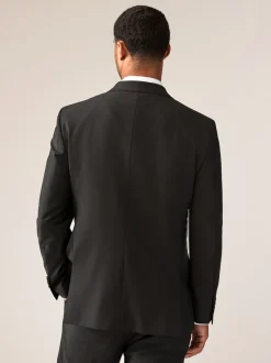 Pakken*Next Zwart - Tailored fit - Tailored Fit Wool Blend Motionflex Suit Jacket