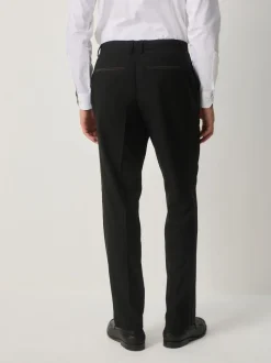 Smokings En Feestkleding|Next Zwart - Tailored Fit Tuxedo Suit Trousers