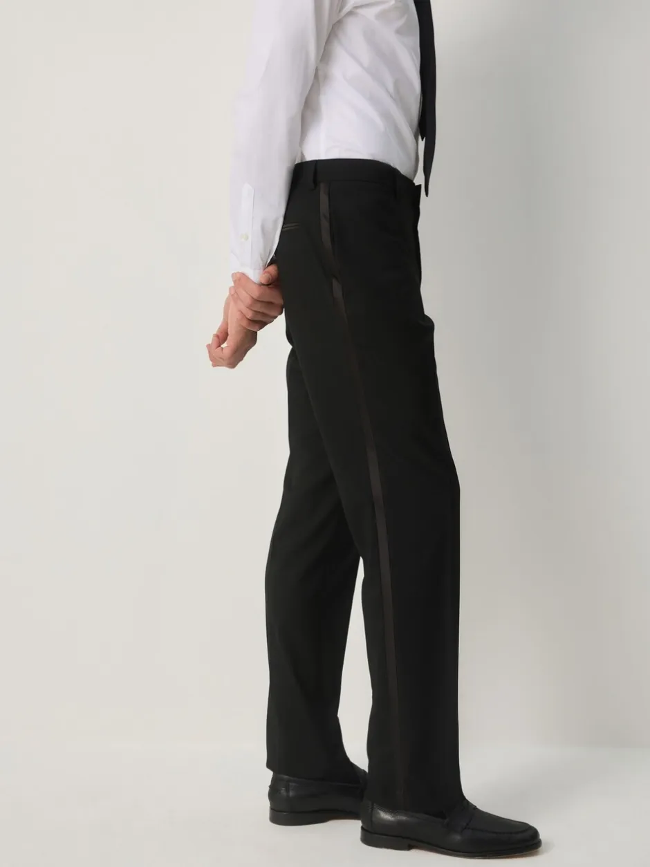 Smokings En Feestkleding|Next Zwart - Tailored Fit Tuxedo Suit Trousers