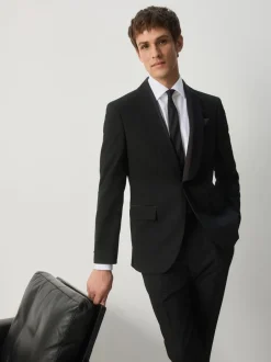 Smokings En Feestkleding|Next Zwart - Tailored Fit Tuxedo Suit Jacket