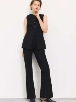 Kostuums En Werkkleding*Next Zwart - Tailored Waistcoat With Wool