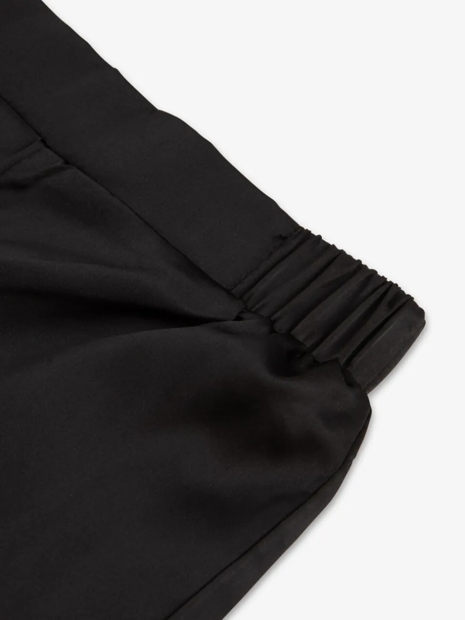 Nachtkleding En Pyjama's|Pyjama's|The Little Tailor - Satijnen Kinder Kerstmis Pyjama's met Knoopsluiting Zwart
