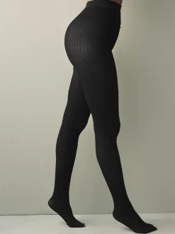 Sokken En Panty's*Next Zwart - Thermal Wool Blend Knitted Tights 1 Pack