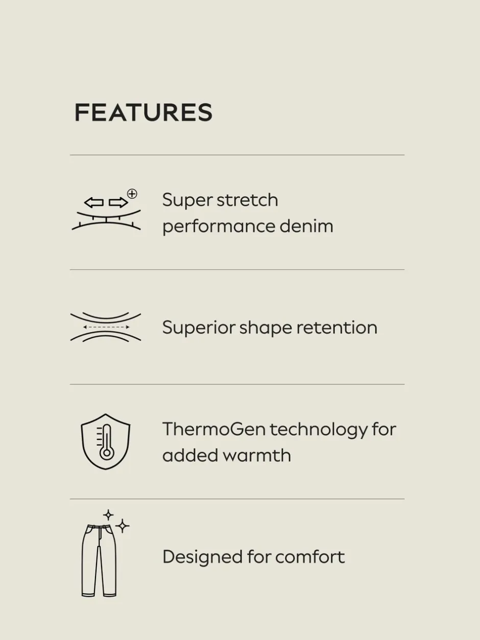 Jeans*Next Zwart - ThermoGen - Straight fit - Motionflex jeans
