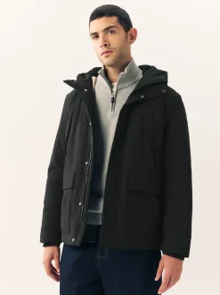 Jassen En Jacks*Next - ThermoGen Parka Jack met Borg voering Zwart