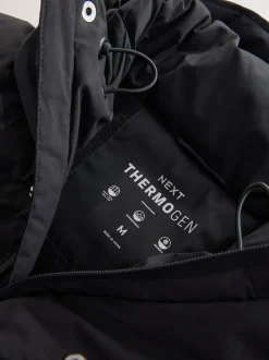 Jassen En Jacks*Next - ThermoGen regenbestendige gewatteerde Jack Zwart