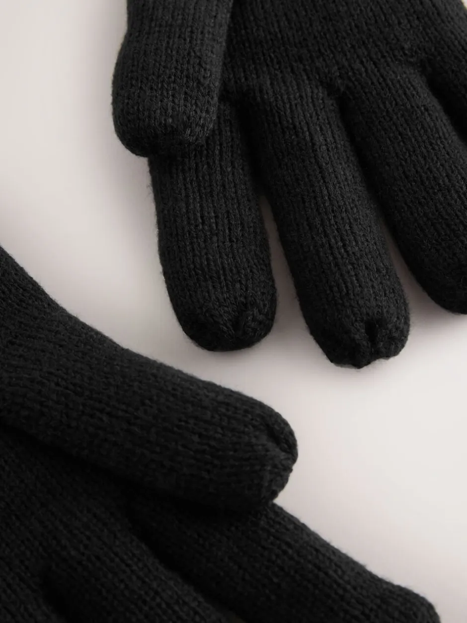 Mutsen, Sjaals En Handschoenen*Next - Thinsulate Knitted Touchscreen Gloves Zwart