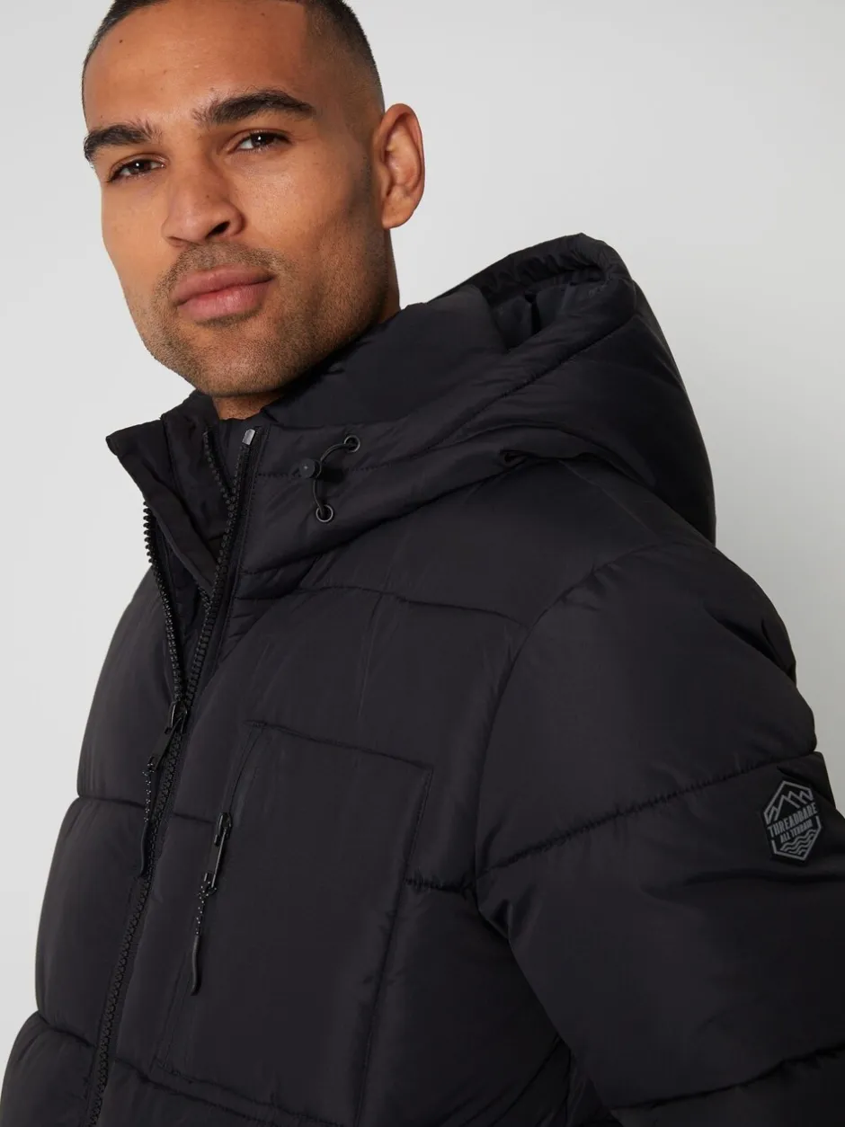 Jassen En Jacks*Threadbare - - Regenbestendig dubbellaags gewatteerd jack Zwart