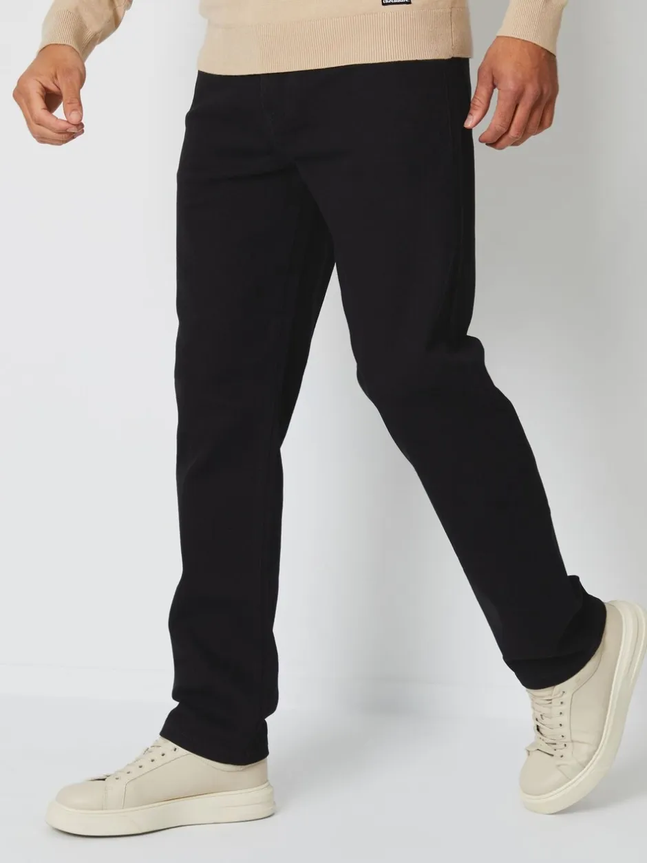 Jeans*Threadbare Zwart - - Straight-fit jeans met stretch