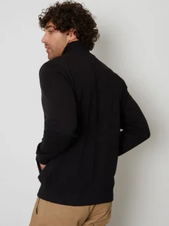 Sweaters En Hoody´S|Sweaters En Hoody´S|Threadbare Zwart - - Sweatshirt met korte rits aan de hals