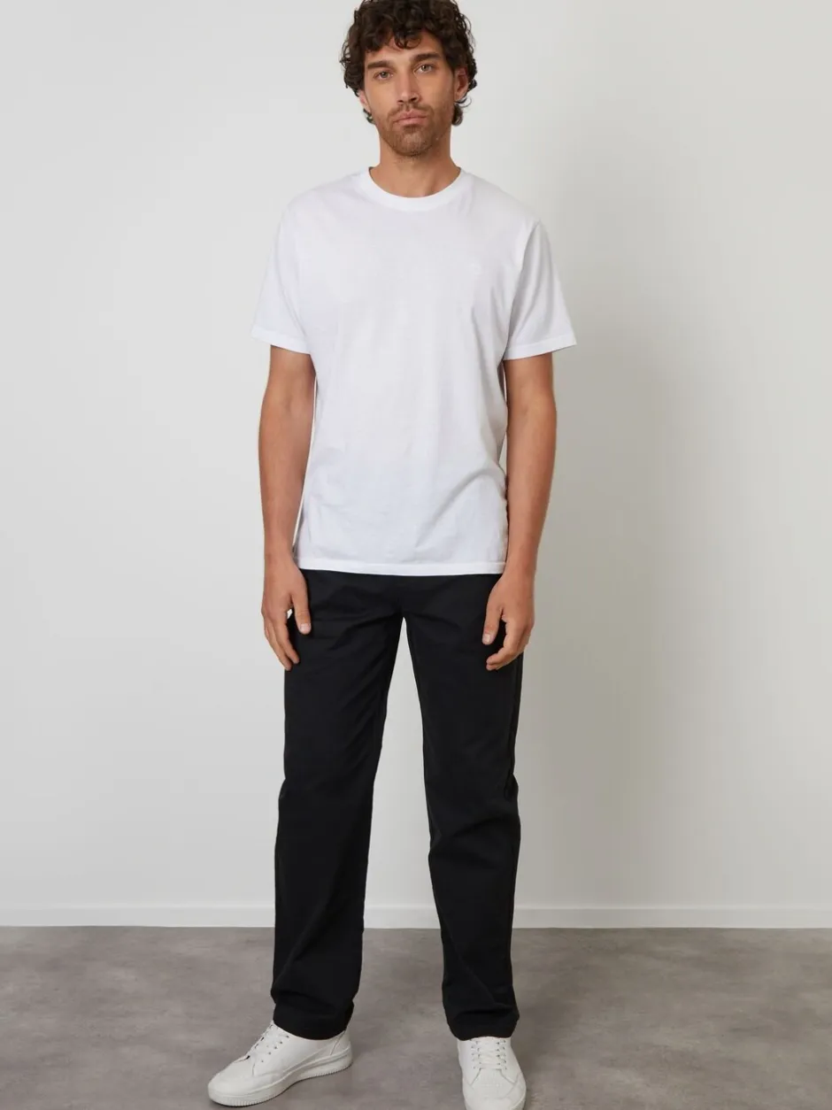 Broeken En Chino's*Threadbare - Chino met rechte pijpen en stretchy tailleband Zwart