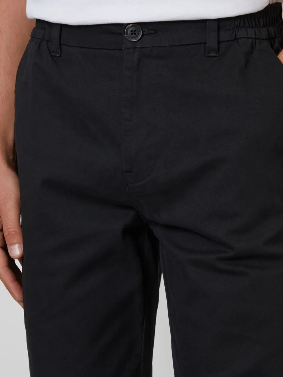 Broeken En Chino's*Threadbare - Chino met rechte pijpen en stretchy tailleband Zwart