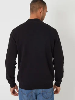 Gebreide Kleding|Threadbare - gebreid vest van een katoenmix Zwart