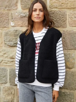 Jassen En Jacks*Threadbare - omkeerbaar gilet met borg Zwart