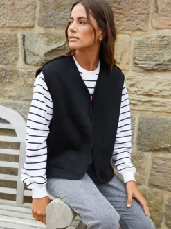 Jassen En Jacks*Threadbare - omkeerbaar gilet met borg Zwart