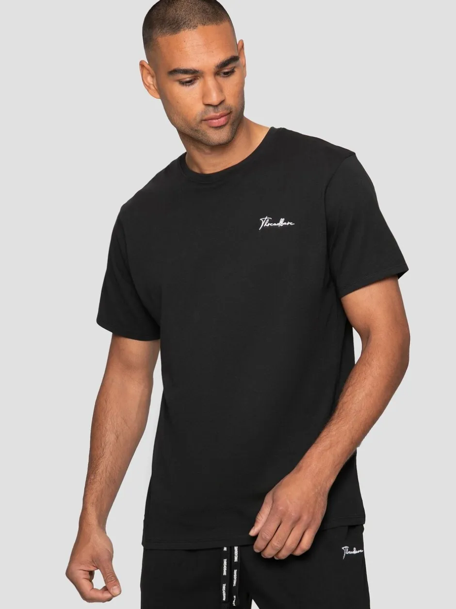 Pyjama's|Threadbare Zwart - pyjamaset