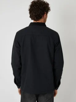 Blazers En Business-Jasjes|Threadbare - shacket gevoerd met borg Zwart
