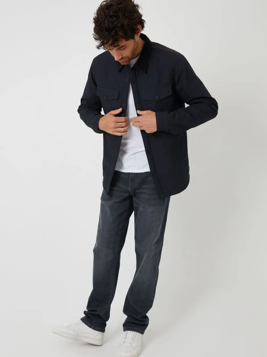 Blazers En Business-Jasjes|Threadbare - shacket gevoerd met borg Zwart