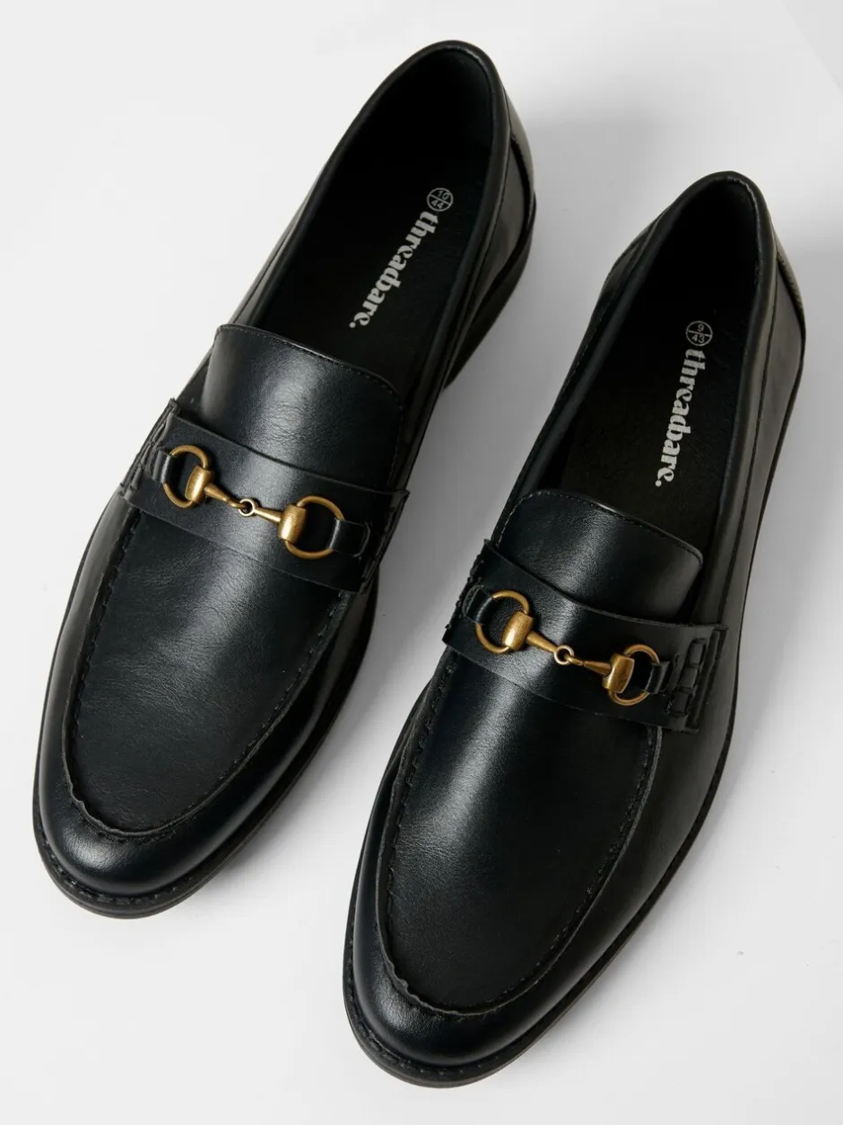 Schoenen|Formele Schoenen|Threadbare - Snaffle Loafers Zwart