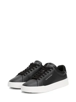 Sneakers|Tommy Hilfiger - Court Essential Leather Trainers Zwart