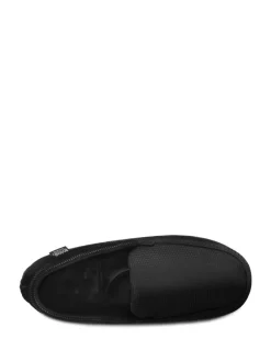 Pantoffels*Totes - - Isotoner - Modieuze moccasinpantoffels met vierkant patroon voor heren Zwart