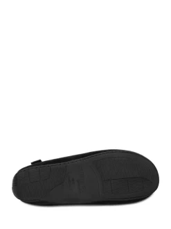 Pantoffels*Totes - - Isotoner - Modieuze moccasinpantoffels met vierkant patroon voor heren Zwart