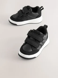 Sneakers|Next - Trainers met Klittenbandsluiting en twee banden Zwart