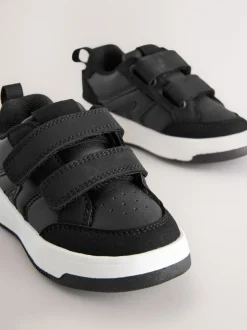 Sneakers|Next - Trainers met Klittenbandsluiting en twee banden Zwart