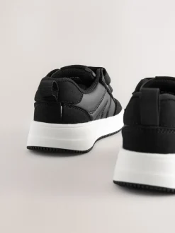Sneakers|Next - Trainers met Klittenbandsluiting en twee banden Zwart