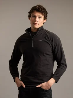 Sportkleding|Sweaters En Hoody´S|Trespass - Blackford microfleece met korte rits Zwart