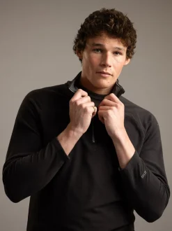 Sportkleding|Sweaters En Hoody´S|Trespass - Blackford microfleece met korte rits Zwart