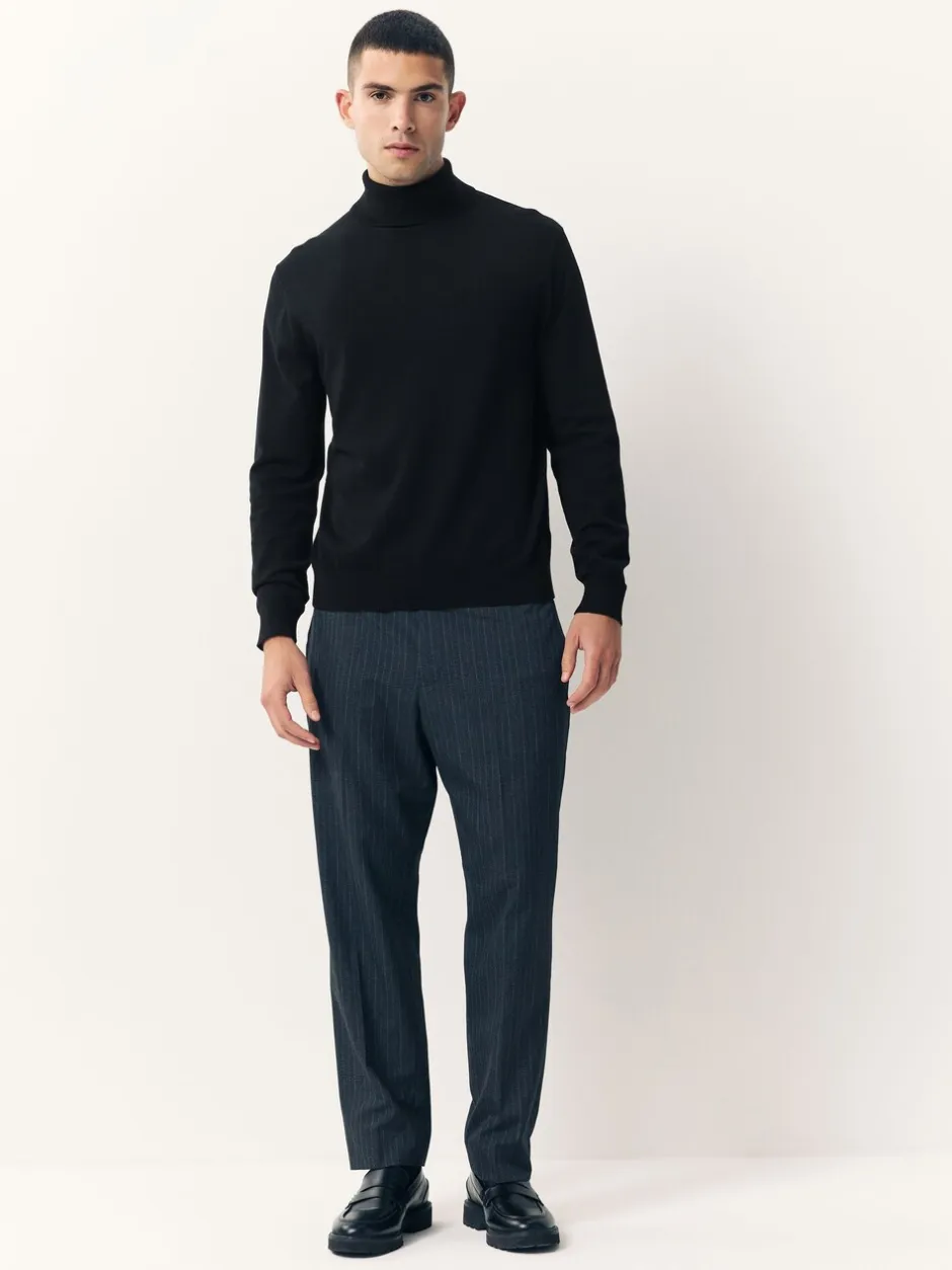 Gebreide Kleding*Next - Trui met col, standaard pasvorm en hoog katoengehalte Zwart