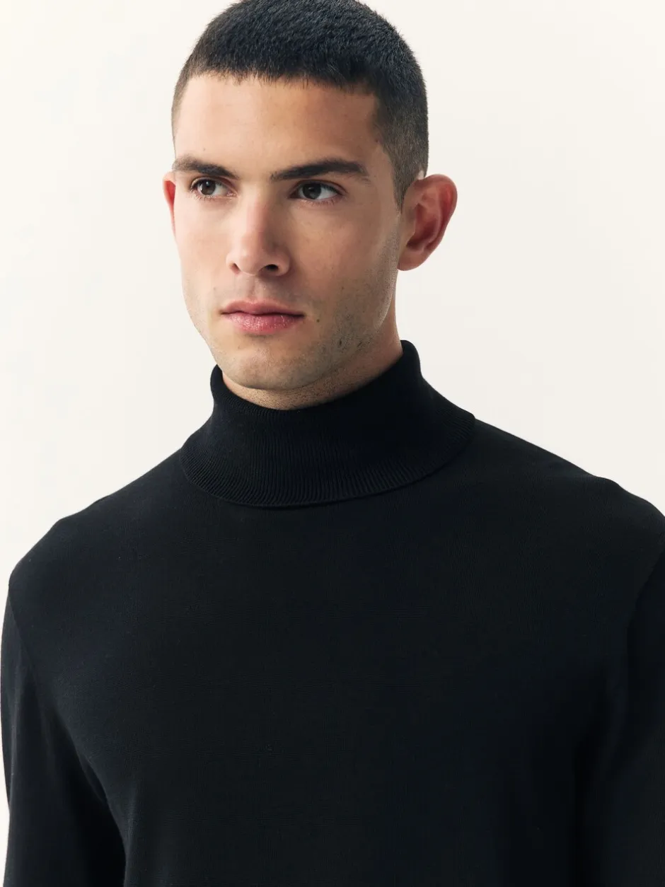 Gebreide Kleding*Next - Trui met col, standaard pasvorm en hoog katoengehalte Zwart