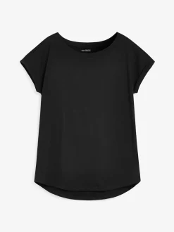 Tops En T-Shirts|Next Zwart - T-shirt met kapmouwtjes