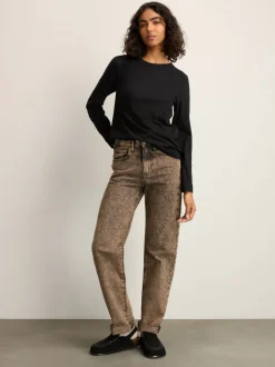 Tops En T-Shirts|Next Zwart - T-shirt met lange mouwen en ronde hals