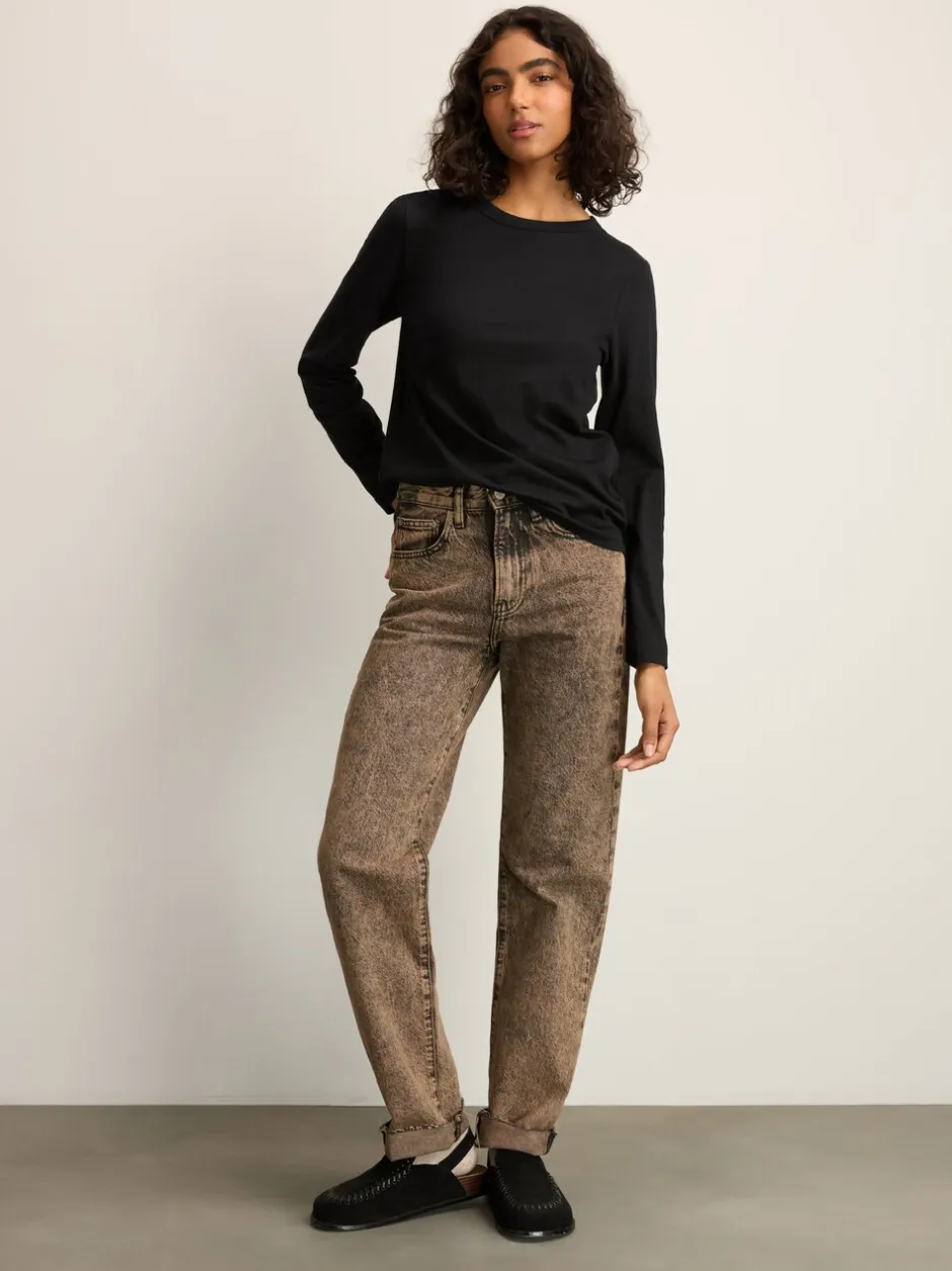 Tops En T-Shirts|Next Zwart - T-shirt met lange mouwen en ronde hals