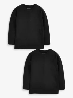 Schoolkleding|T-Shirts|Next - T-shirts met lange mouwen (3 - 16 jr) Zwart