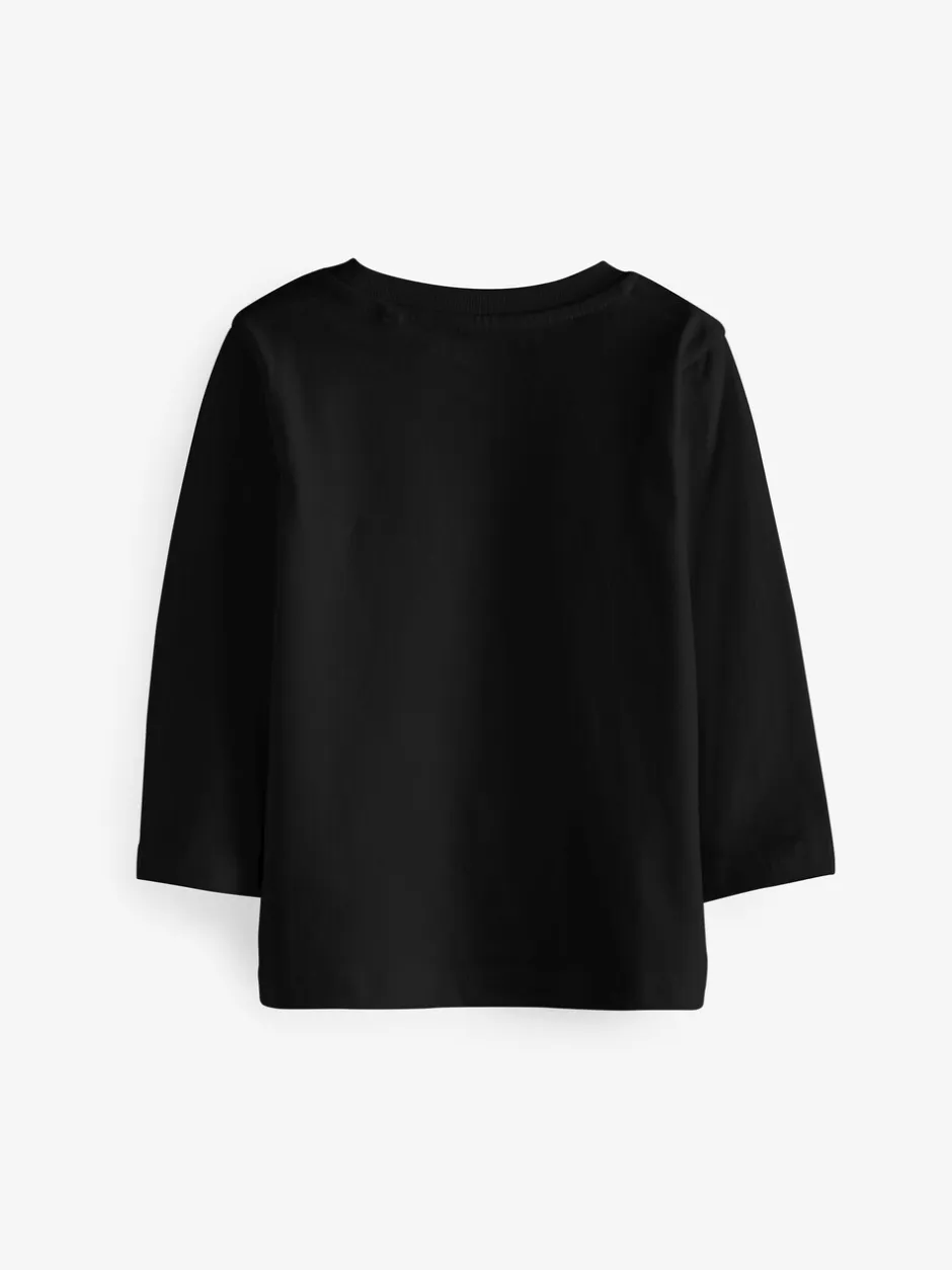 Schoolkleding|Next - T-shirts met lange mouwen (3mnd-7jr) Zwart