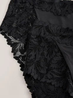 Onderbroeken*Next Zwart - Ultimate Comfort kanten slip verpakking van 2