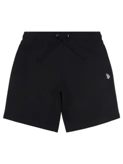 Shorts*U.S. Polo Assn - Mens Double Horsemen Sweat 100% Cotton Shorts Zwart
