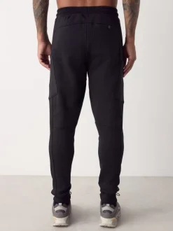 Joggingbroeken*Next - Utility Brushback Heavyweight Cargo Joggers Zwart
